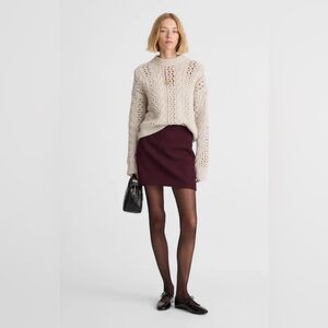 Madewell skirt in dark pomegranate